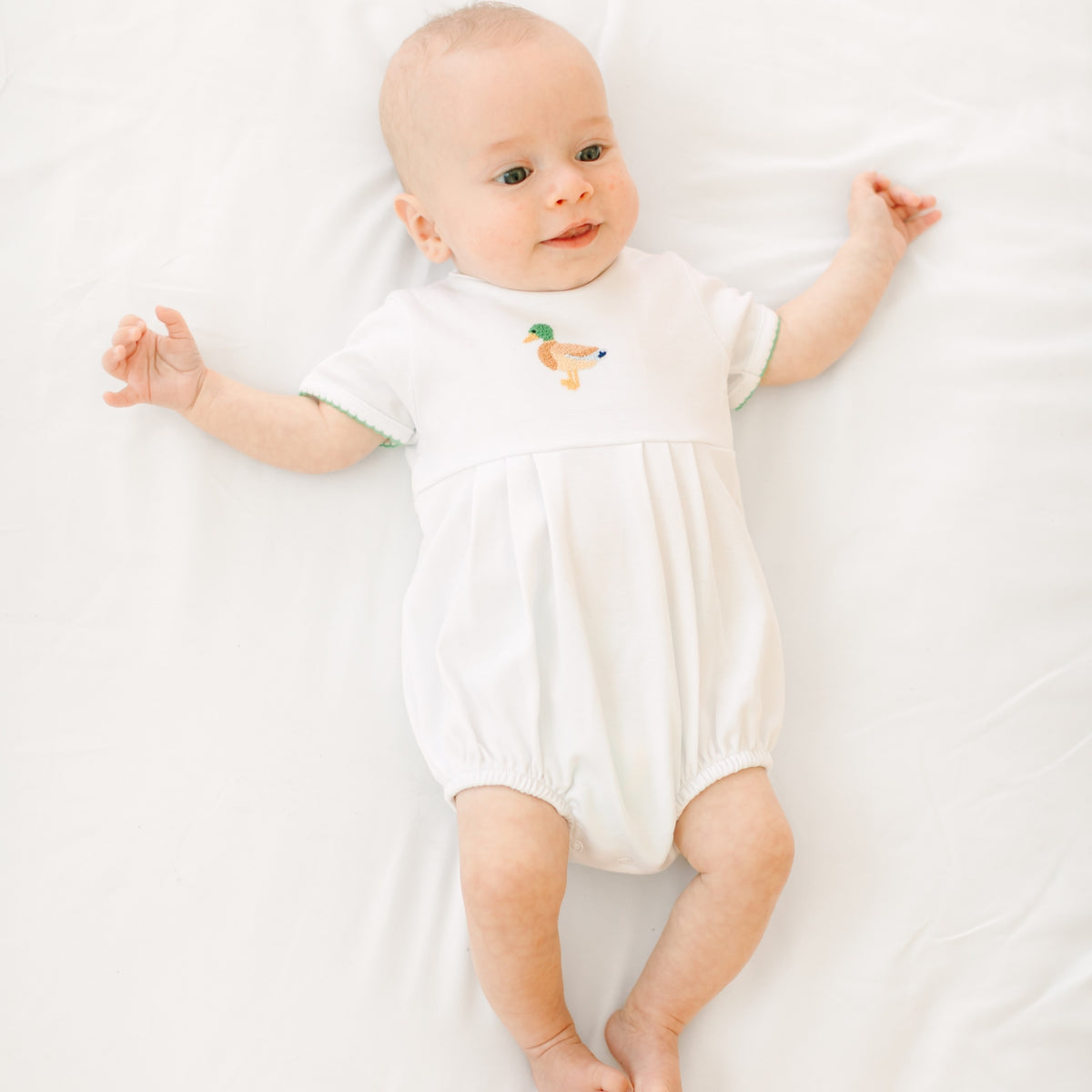 Mallard Moments Hand-Embroidered Boy Bubble