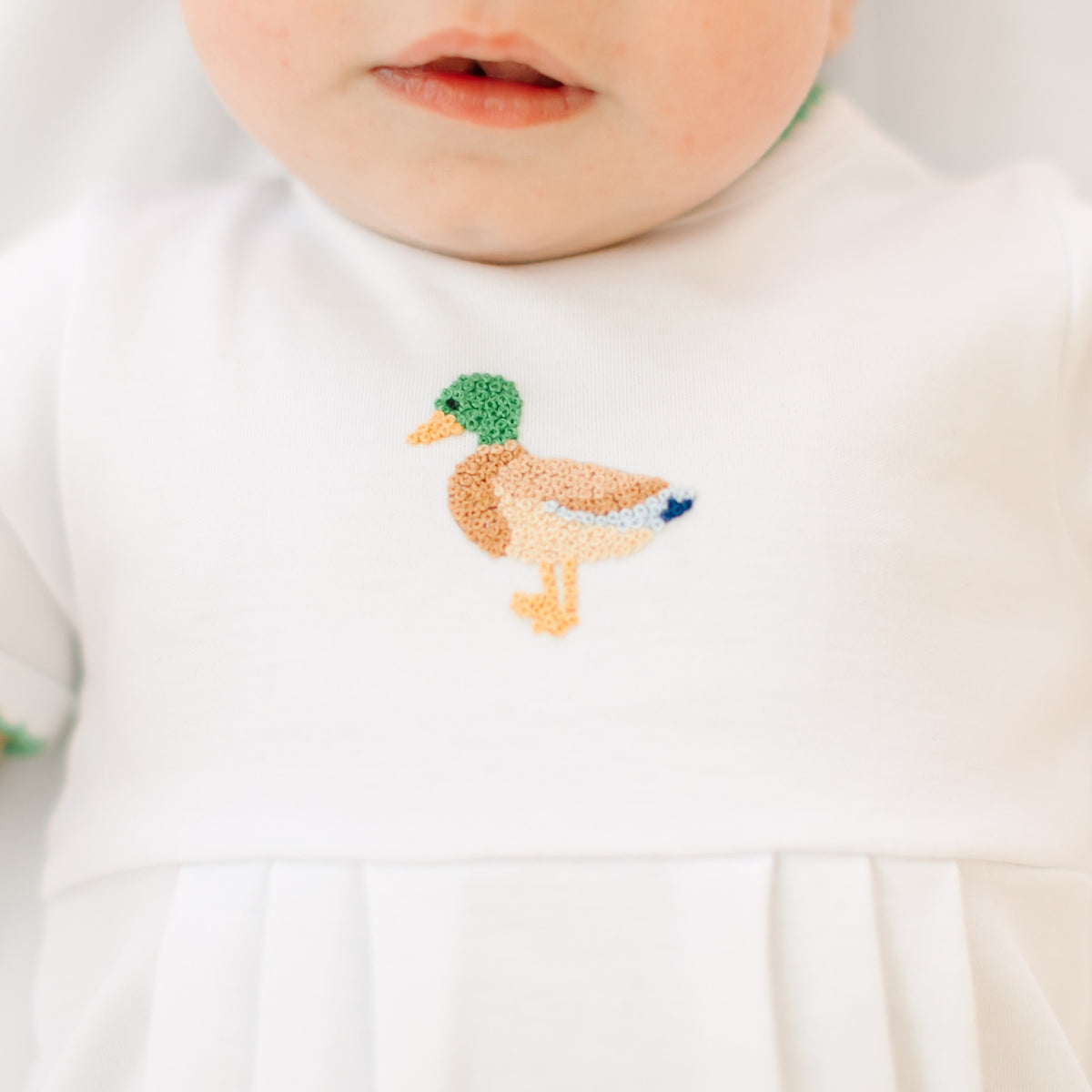 Mallard Moments Hand-Embroidered Boy Bubble