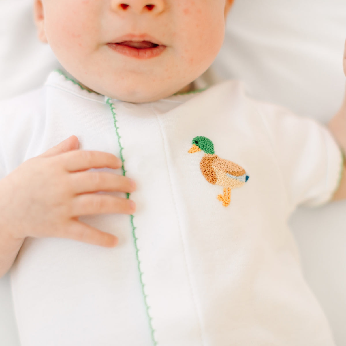 Mallard Moments Hand-Embroidered Diaper Cover Set