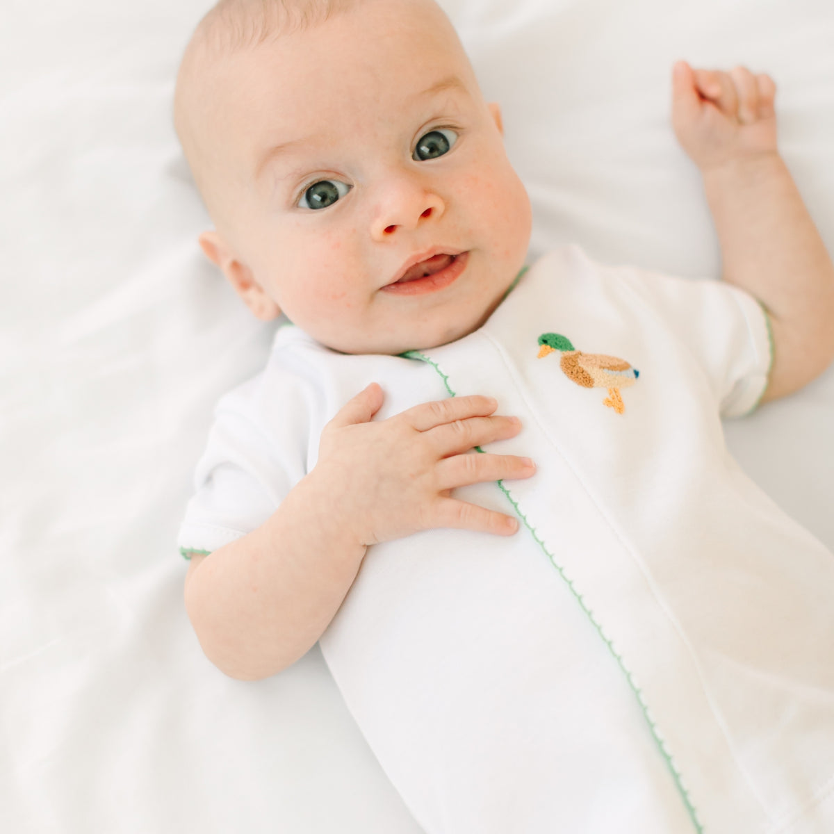 Mallard Moments Hand-Embroidered Diaper Cover Set