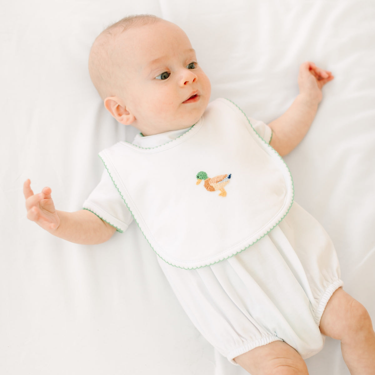 Mallard Moments Hand-Embroidered Bib