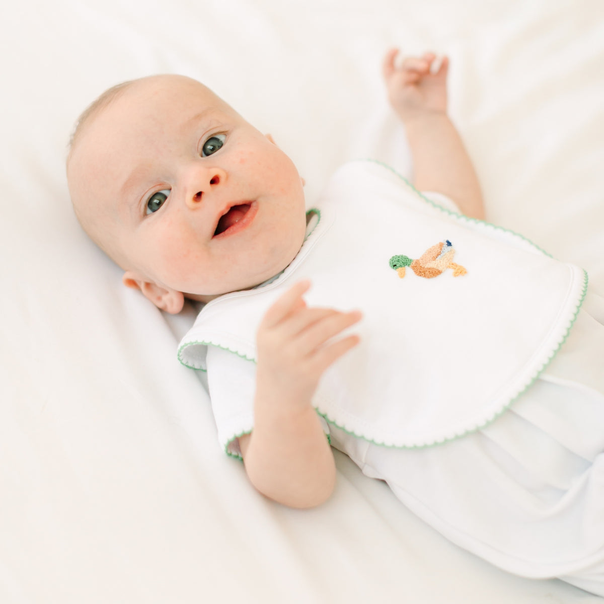 Mallard Moments Hand-Embroidered Bib