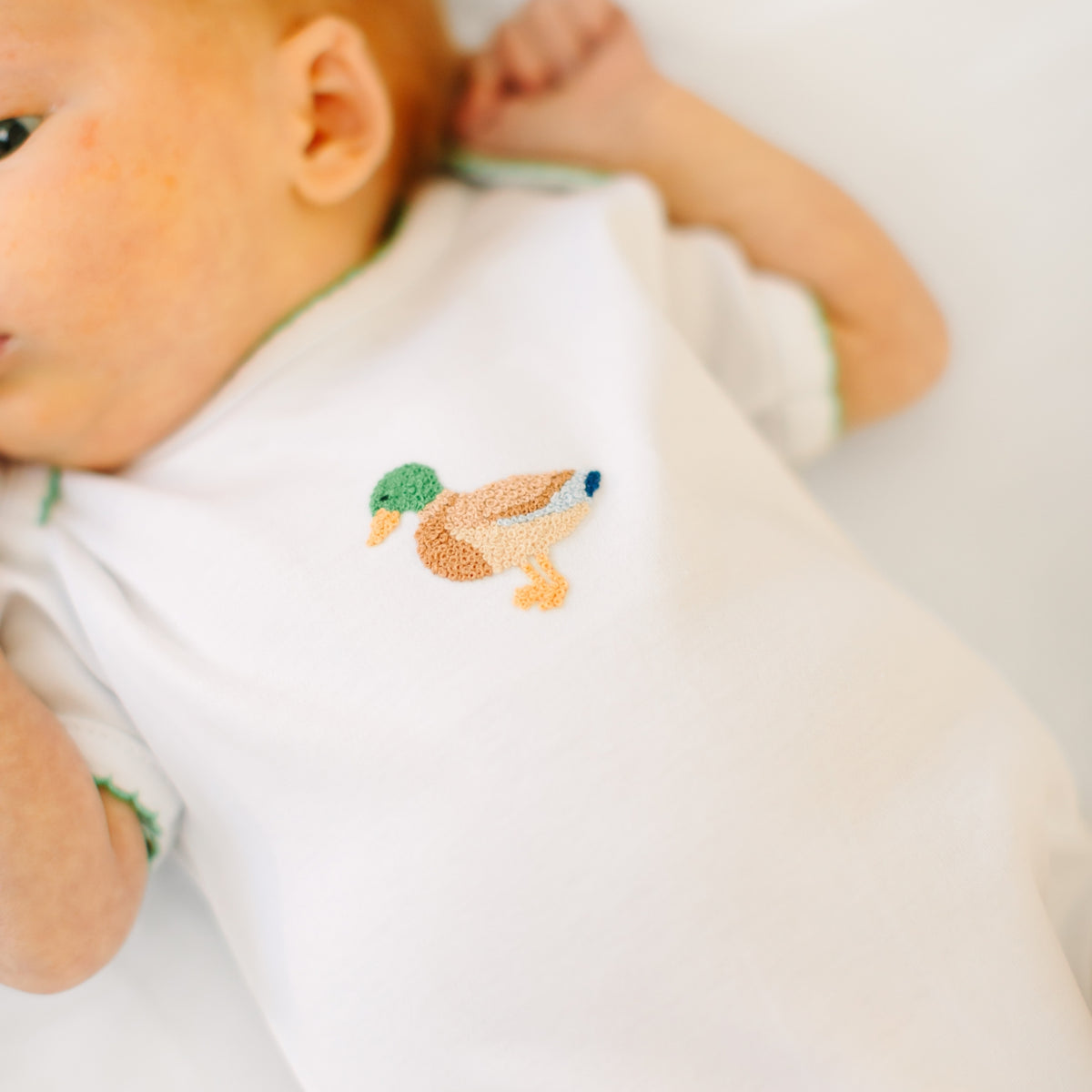 Mallard Moments Hand-Embroidered Bodysuit