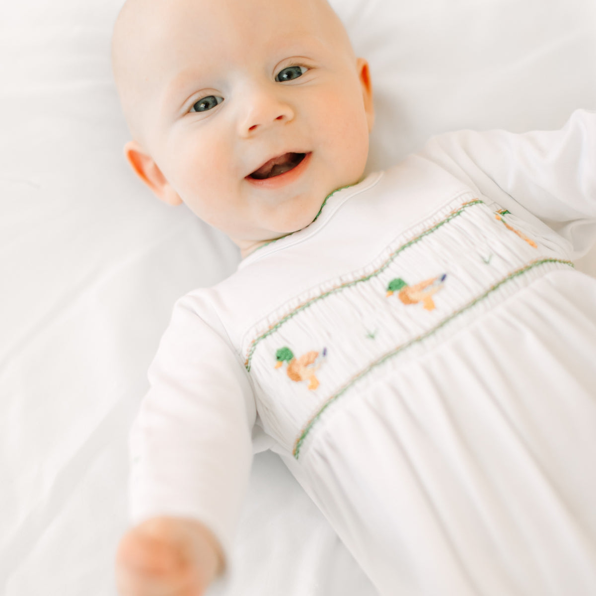 Mallard Moments Smocked Footie