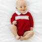 Miles Smocked Long Sleeve Bubble
