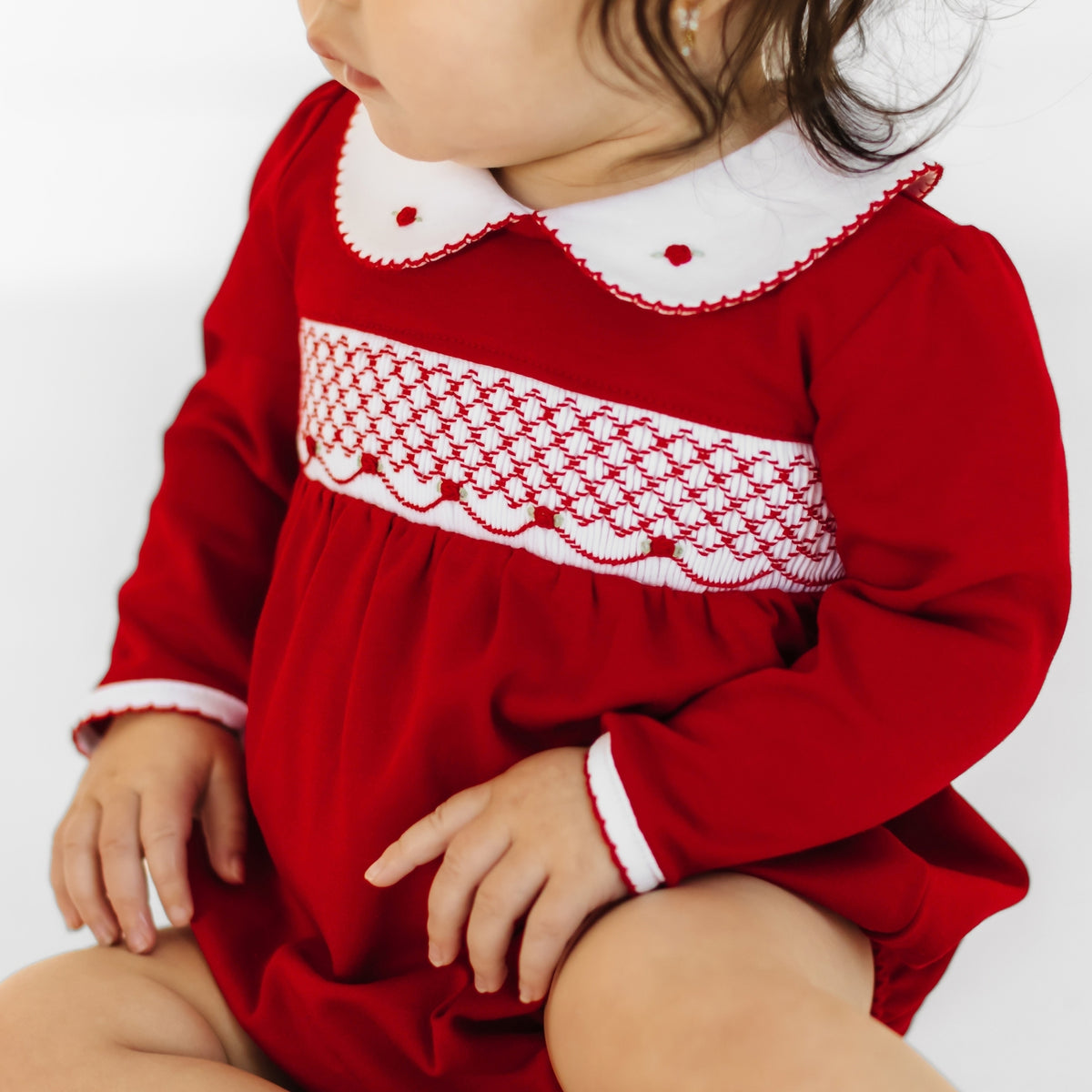 Millie Smocked Long Sleeve Bubble