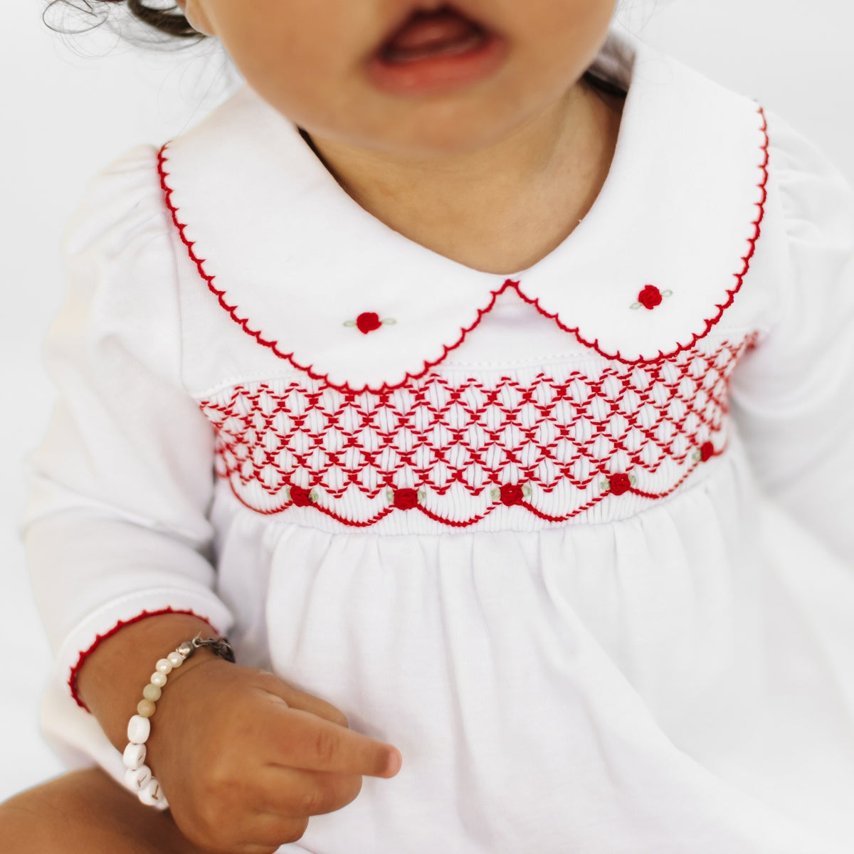 Millie Smocked Ruffle Long Sleeve Diaper Cover Set