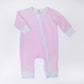 Mini Checks Zip Playsuit Pink Magnolia Baby female