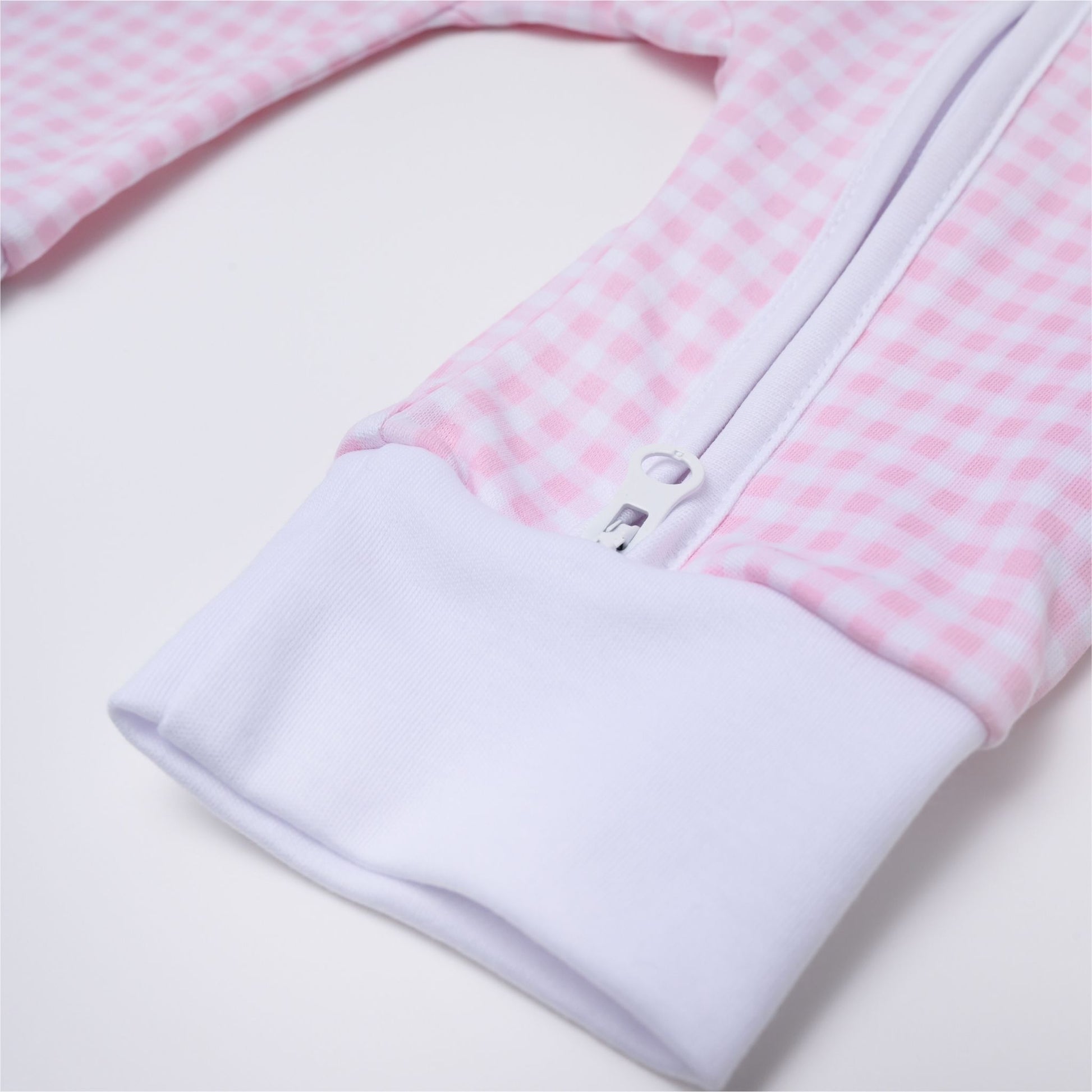 Mini Checks Zip Playsuit Pink Magnolia Baby female