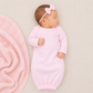 Solid Essentials Lap Gown - Pink with Pink Trim