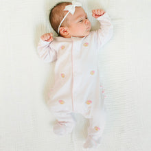  Touchdown Cutie Embroidered Ruffle Footie - Pink