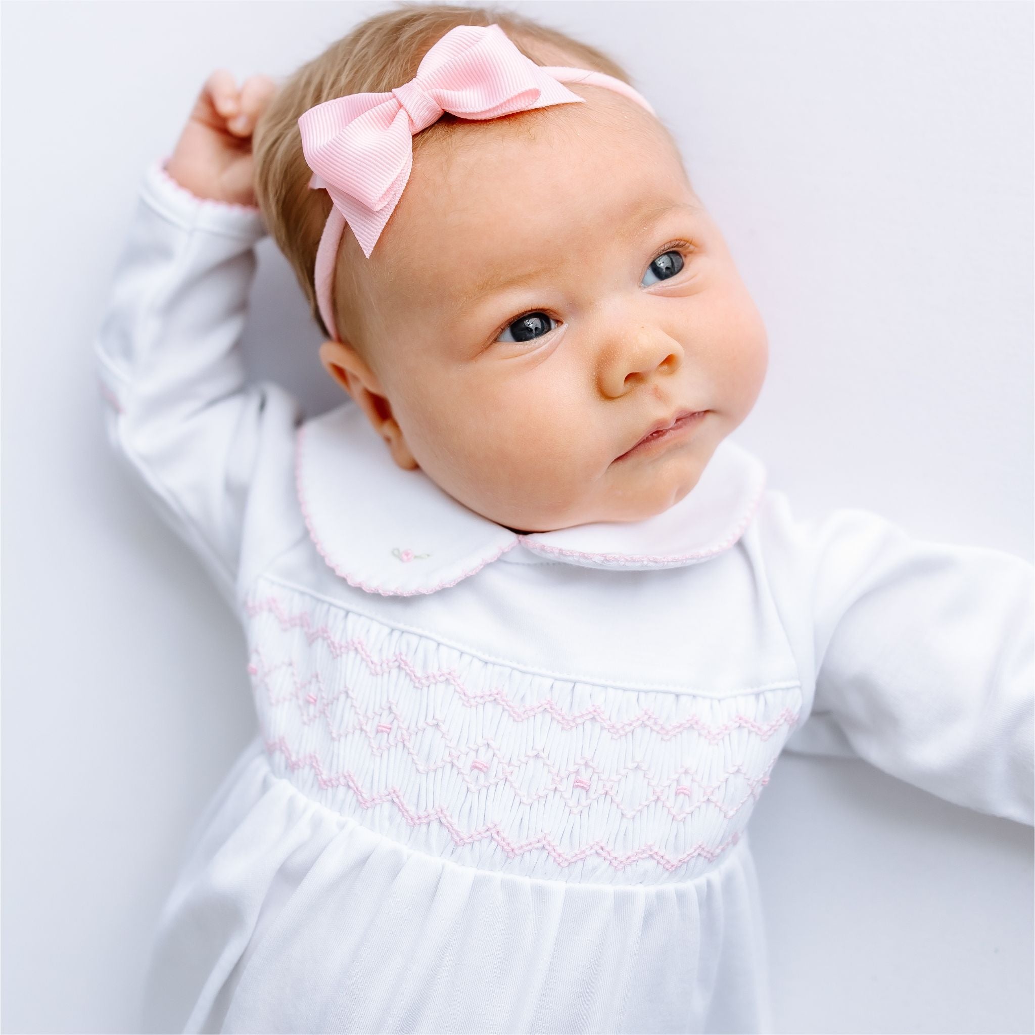 Lizzie's Classics Smocked Footie - Pink