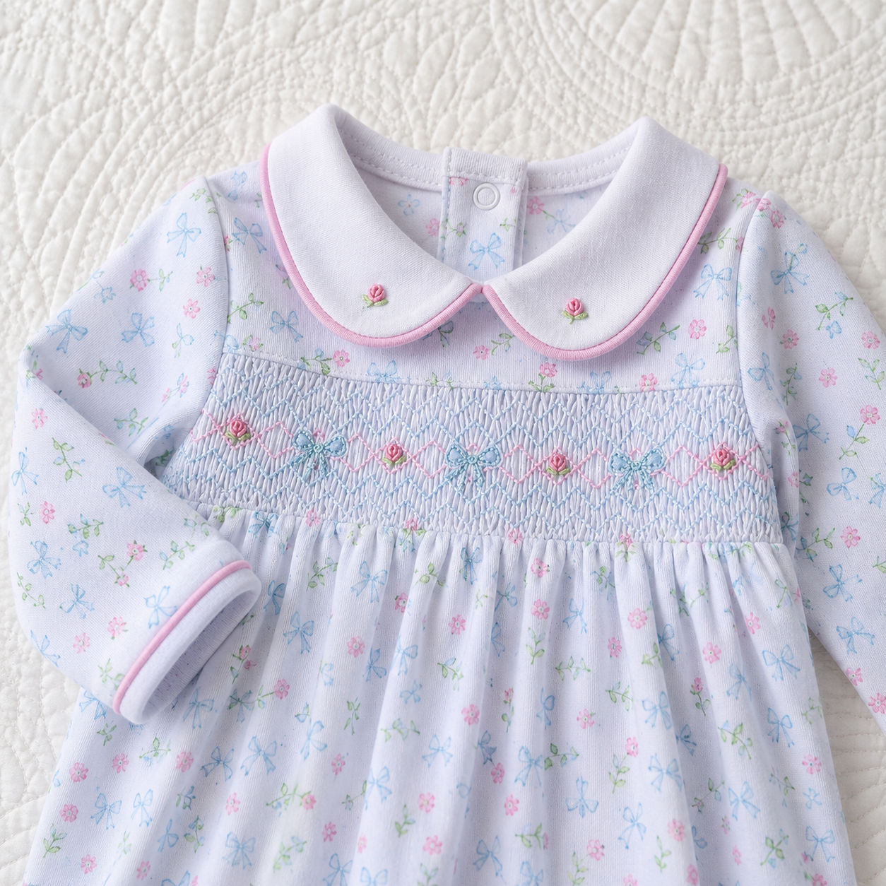 Evelyn's Classics Smocked Footie