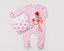 Magnolia Baby Scarlett Bows Pajamas and Footie with Santa Teething Ring - Magnolia BabyGift Set