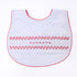 Chris Classics Smocked Bib - White Red - Magnolia Baby Boy
