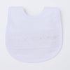 Hazel and Hudson Smocked Bib - White