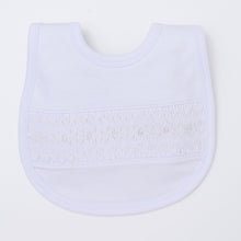 Hazel and Hudson Smocked Bib - White