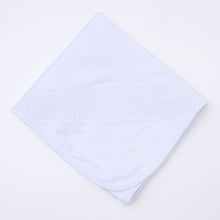  Hazel and Hudson Smocked Receiving Blanket - White