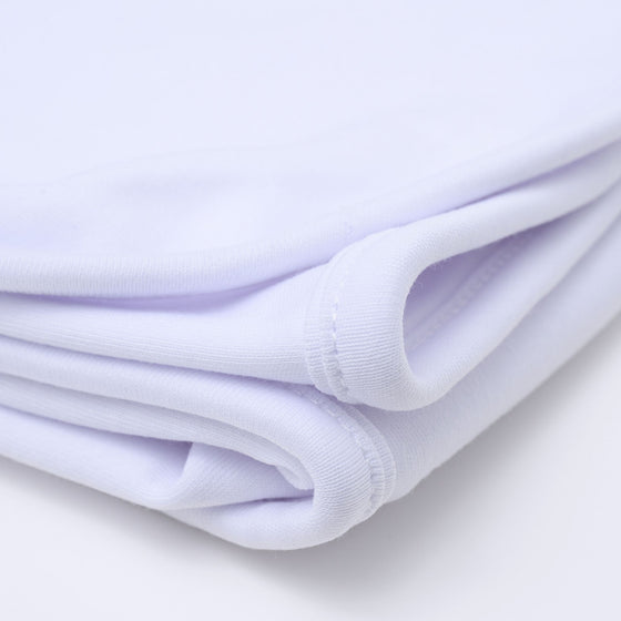 Hazel and Hudson Smocked Receiving Blanket - White
