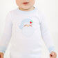 Sweet St. Nick Applique Long Pajamas - Light Blue