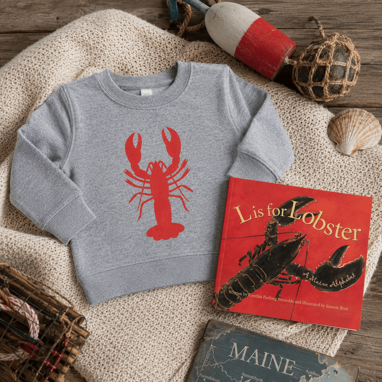 Maine Toddler Sweatshirt Gift Set - Magnolia Baby