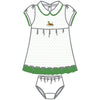 Majestic Mallard Green Embroidered Collared Short Sleeve Dress Set - Magnolia BabyDress