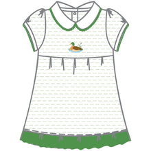  Majestic Mallard Green Embroidered Collared Short Sleeve Toddler Dress Set - Magnolia BabyDress