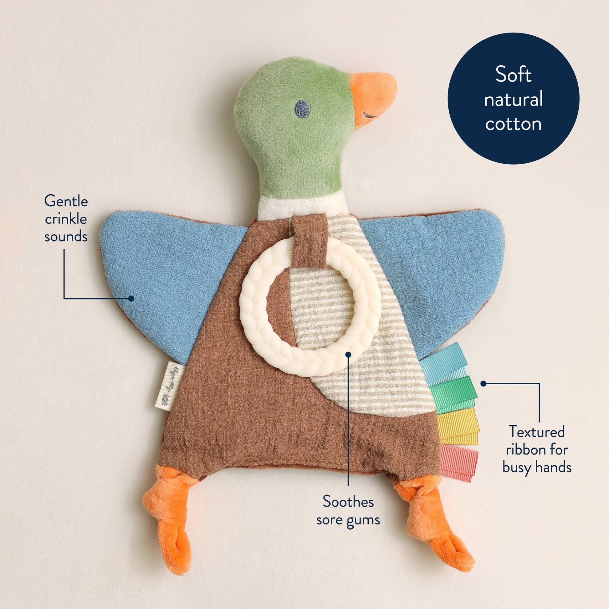 Itzy Ritzy_Mallard Duck Bitzy Crinkle™ Teether_5