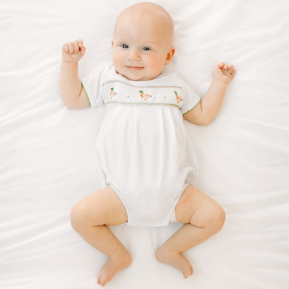 Magnolia Baby_Mallard Moments Smocked Boy Bubble_2