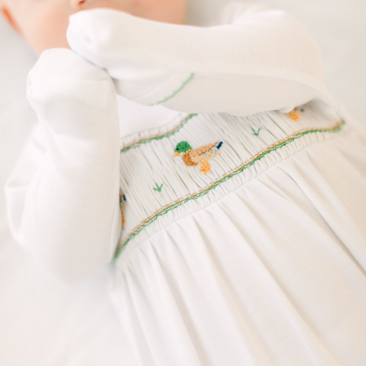 Magnolia Baby_Mallard Moments Smocked Footie_4
