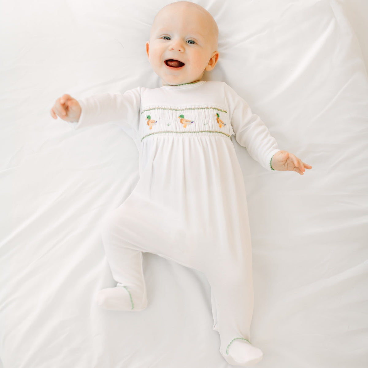 Magnolia Baby_Mallard Moments Smocked Footie_2