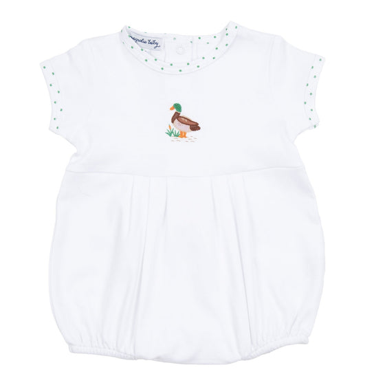 Mallard Pond Embroidered Boy Bubble - Magnolia BabyBubble