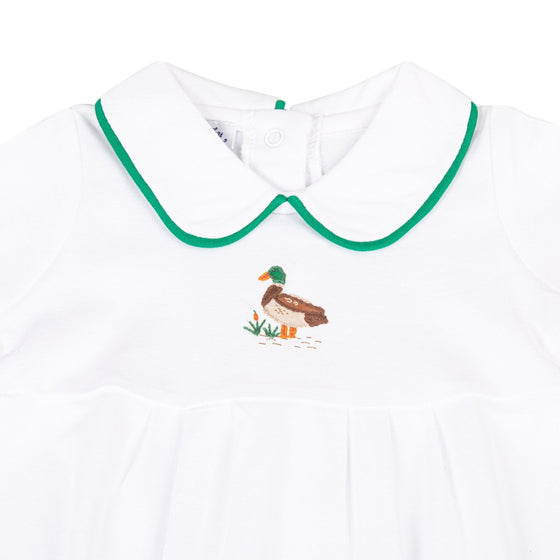 Mallard Pond Embroidered Collared Boy Bubble - Magnolia BabyBubble