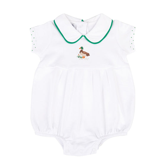 Mallard Pond Embroidered Collared Boy Bubble - Magnolia BabyBubble