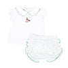 Mallard Pond Embroidered Collared Ruffle Diaper Cover Set - Magnolia BabyDiaper Cover