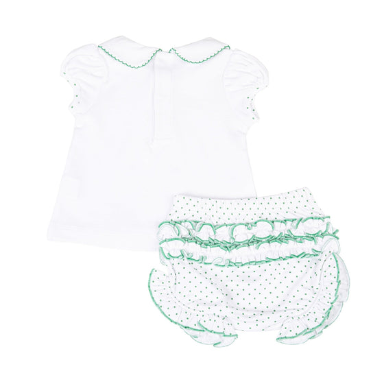 Mallard Pond Embroidered Collared Ruffle Diaper Cover Set - Magnolia BabyDiaper Cover