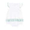 Mallard Pond Embroidered Ruffle Bubble - Magnolia BabyBubble