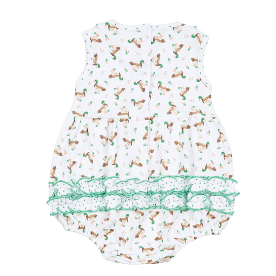 Mallard Pond Print Ruffle Bubble - Magnolia BabyBubble