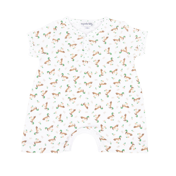 Mallard Pond Print Short Playsuit - Magnolia BabyShort Playsuit