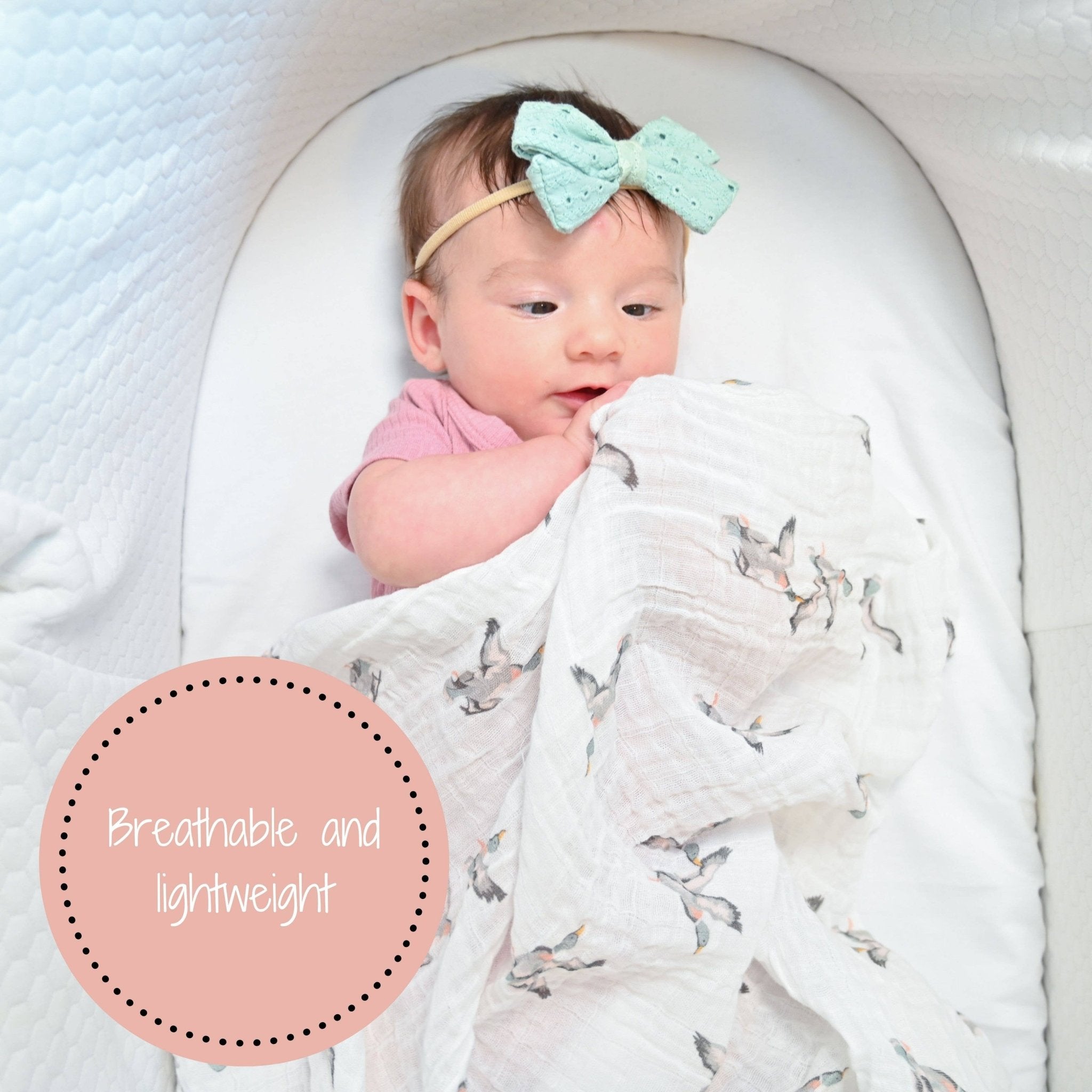Mallards Cotton Muslin Swaddle Blanket - Magnolia BabySwaddle Blanket
