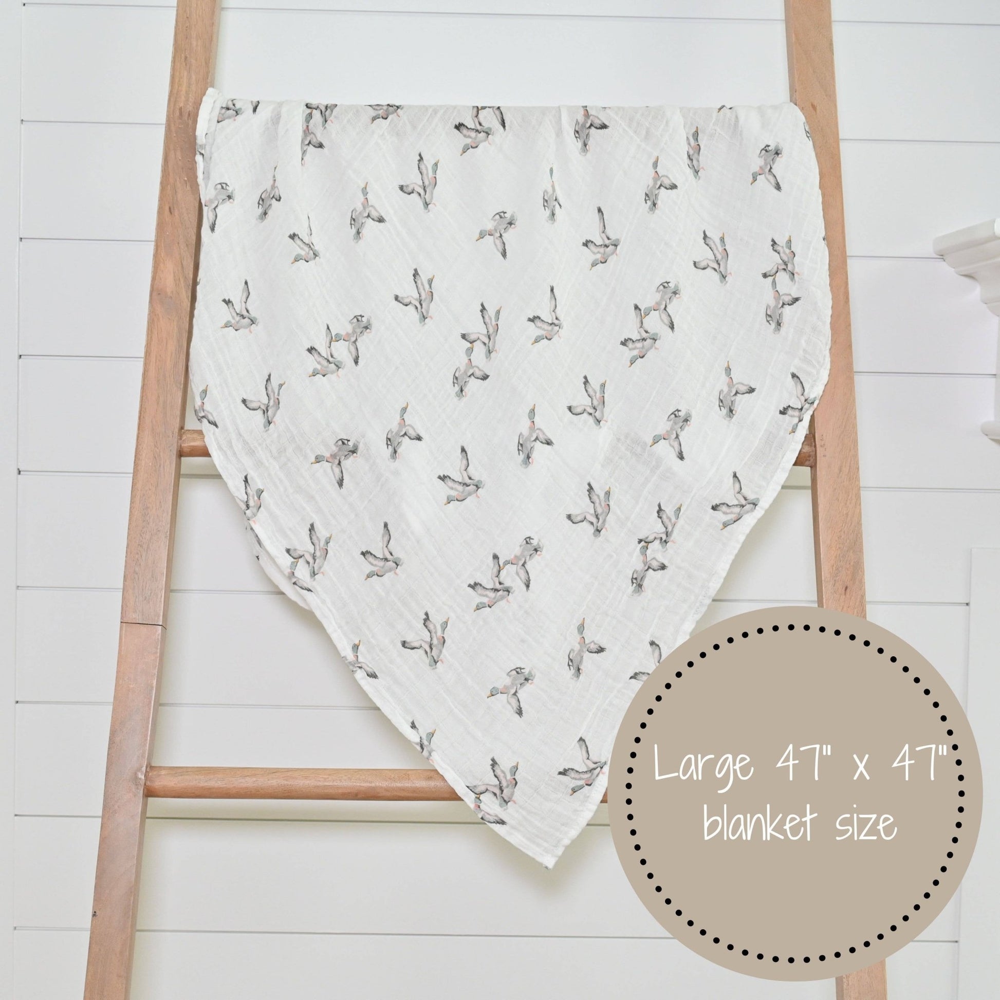 Mallards Cotton Muslin Swaddle Blanket - Magnolia BabySwaddle Blanket