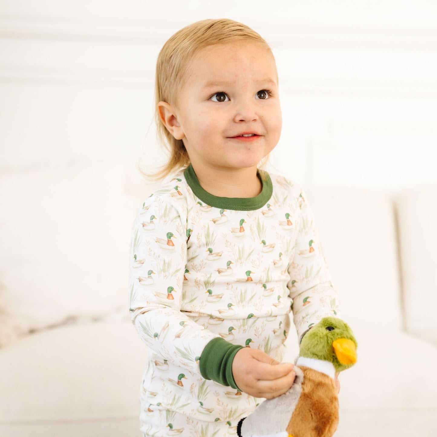 Luna and Arlo_Mallard's Pond Long Pajamas_6