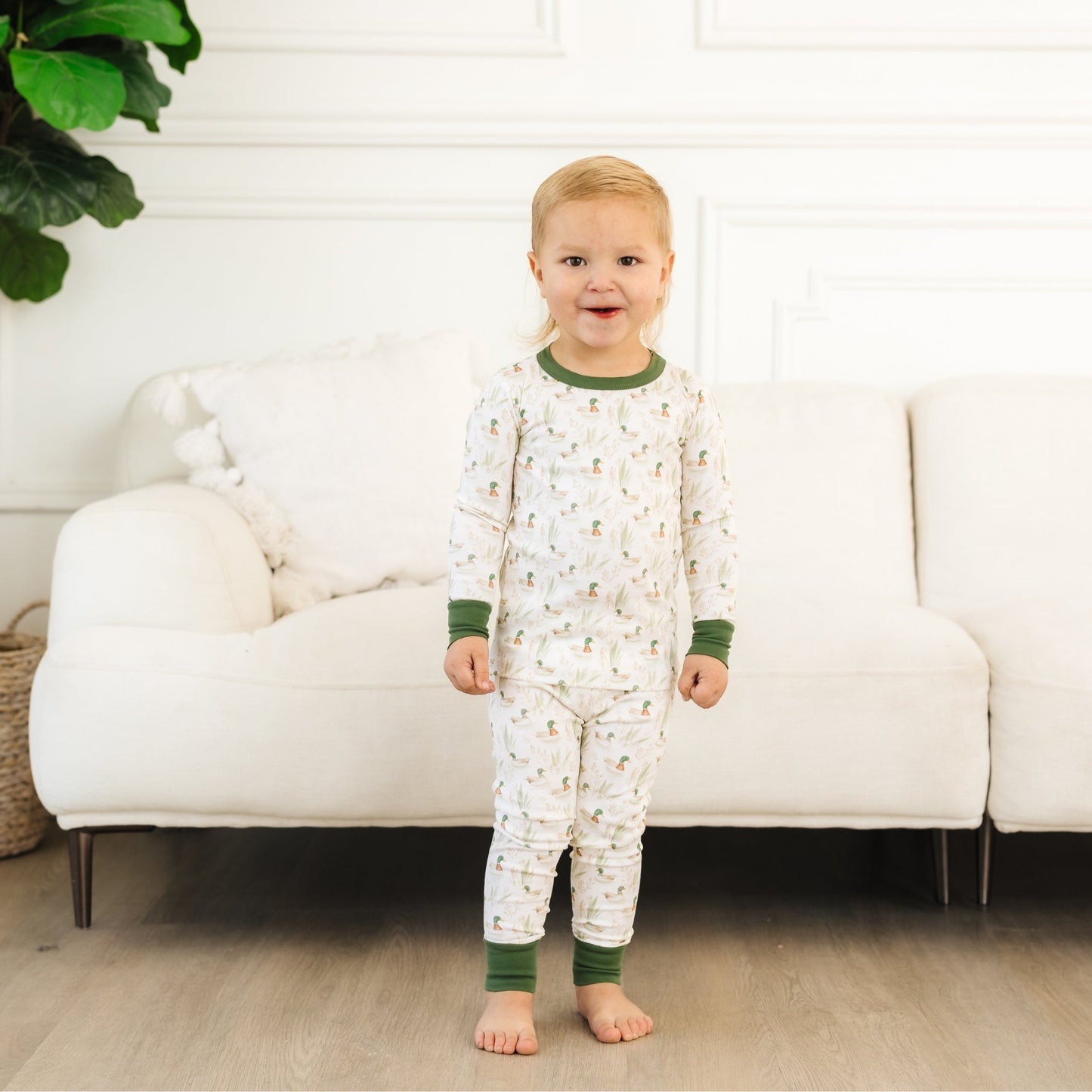 Luna and Arlo_Mallard's Pond Long Pajamas_5