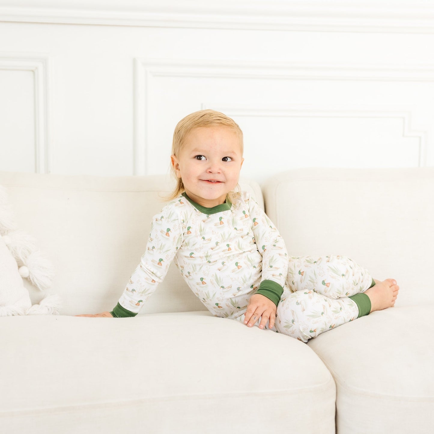 Luna and Arlo_Mallard's Pond Long Pajamas_9