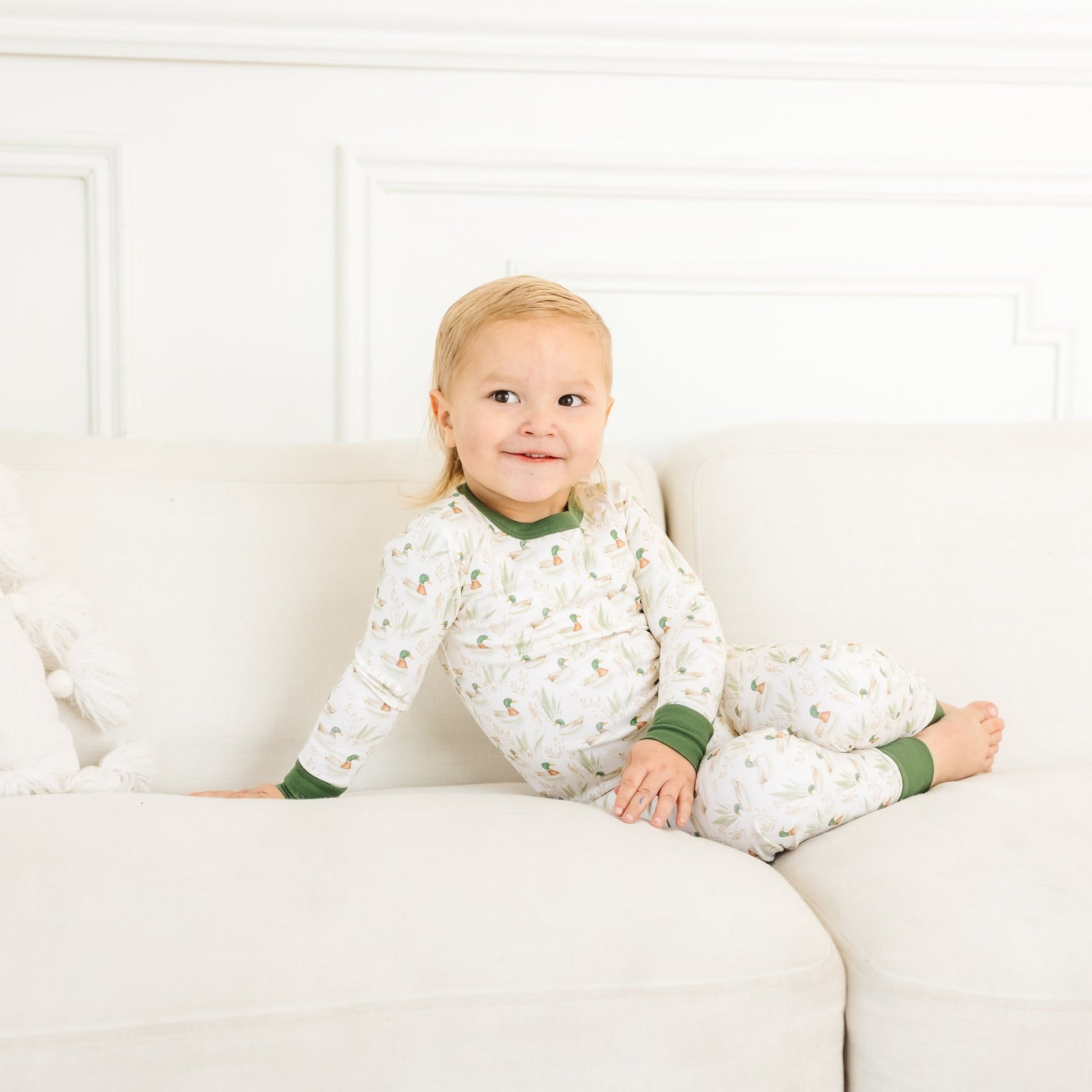 Luna and Arlo_Mallard's Pond Long Pajamas_9