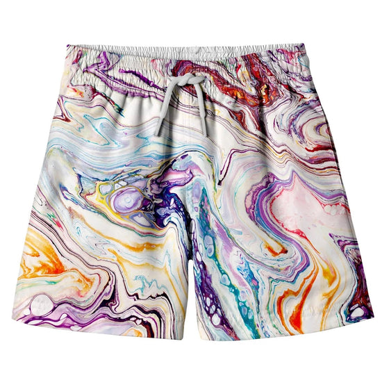 Marble Ice Cream Board Shorts - Magnolia BabySwim Trunks