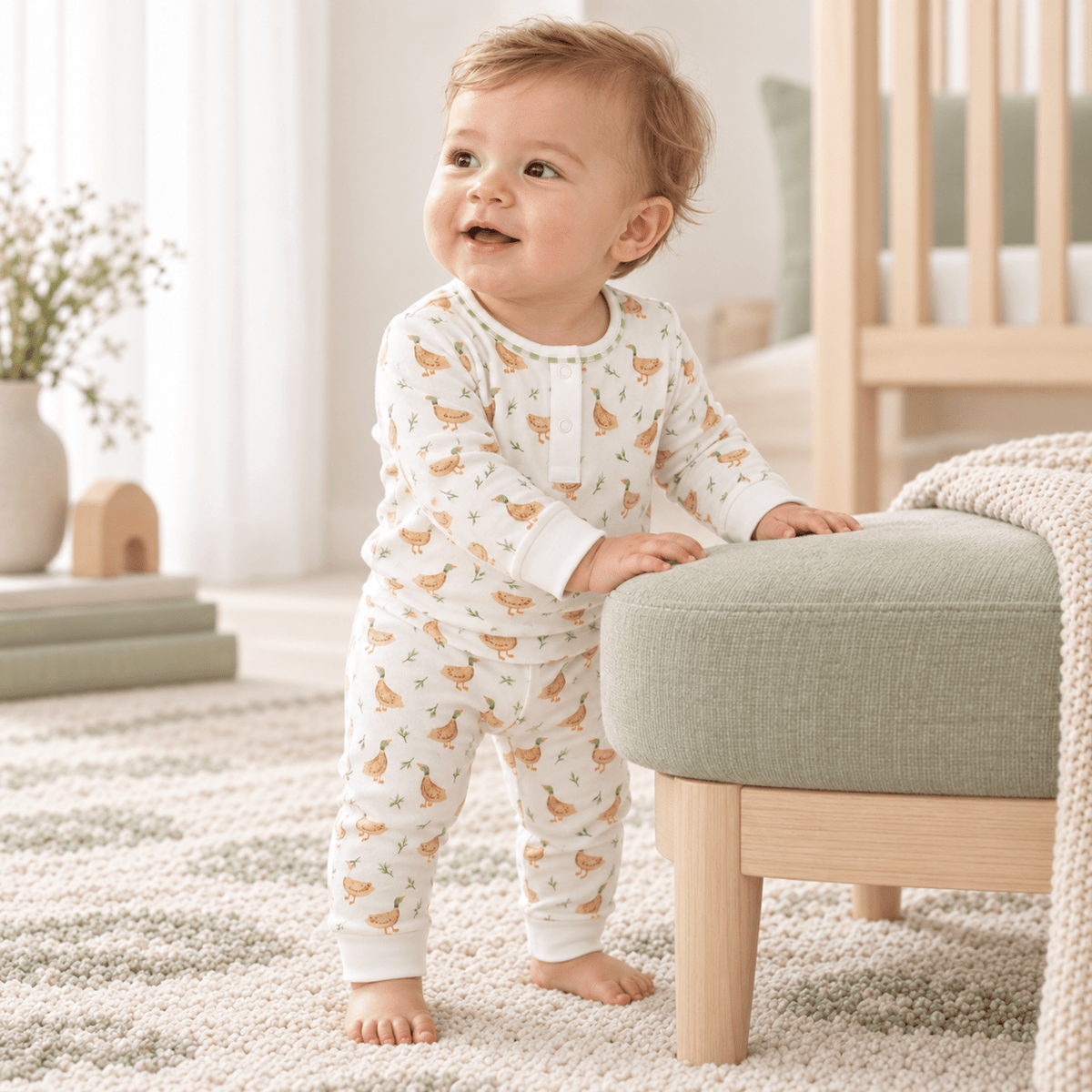 Luna and Arlo_Meadowland Mallards Pant Set_1