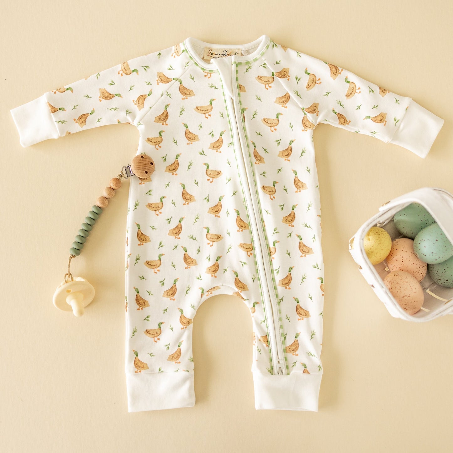 Meadowland Mallards Zip Playsuit - Magnolia BabyPlaysuit