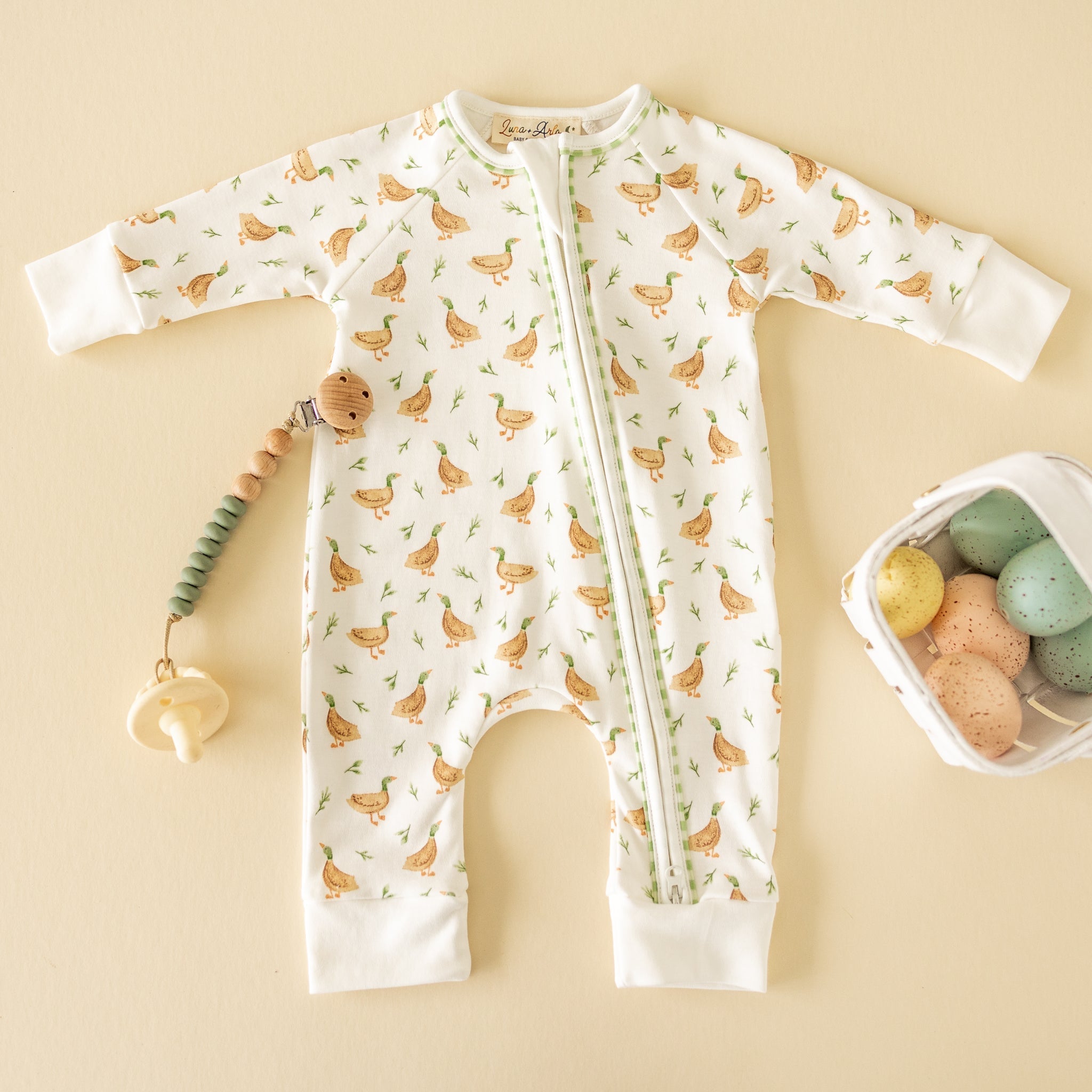 Meadowland Mallards Zip Playsuit - Magnolia BabyPlaysuit