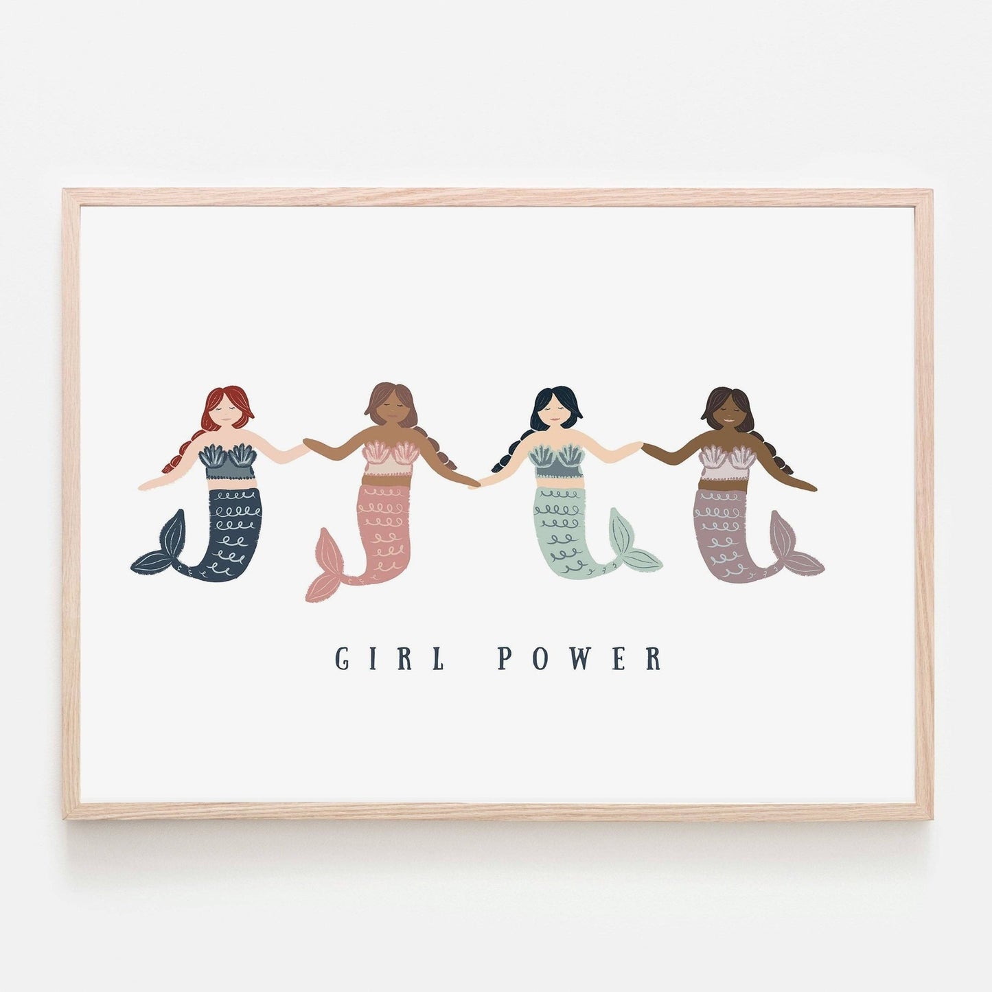 Mermaid Girl Power Art Print - Magnolia BabyWall Art